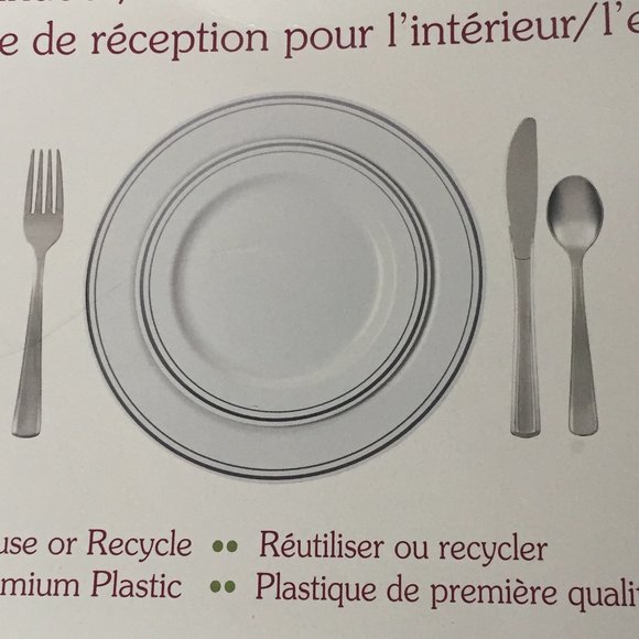 Premium Quality Plastic Dinnerware Set /Reusable - Picture 7 of 7